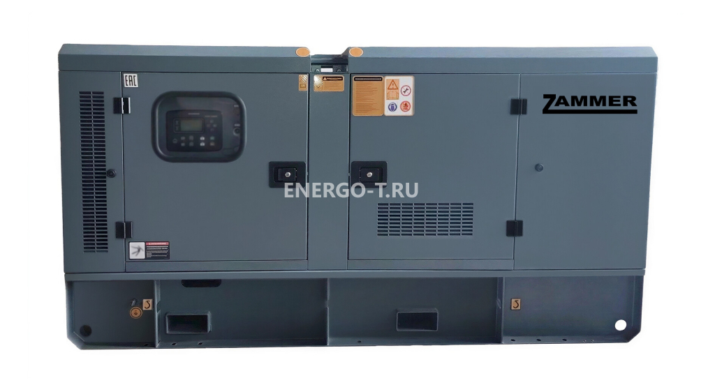 Дизельный генератор ZAMMER AD-60-Т400 в кожухе со встроенным АВР